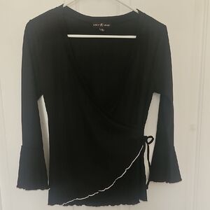 Black Wrap Top by [Brand]
